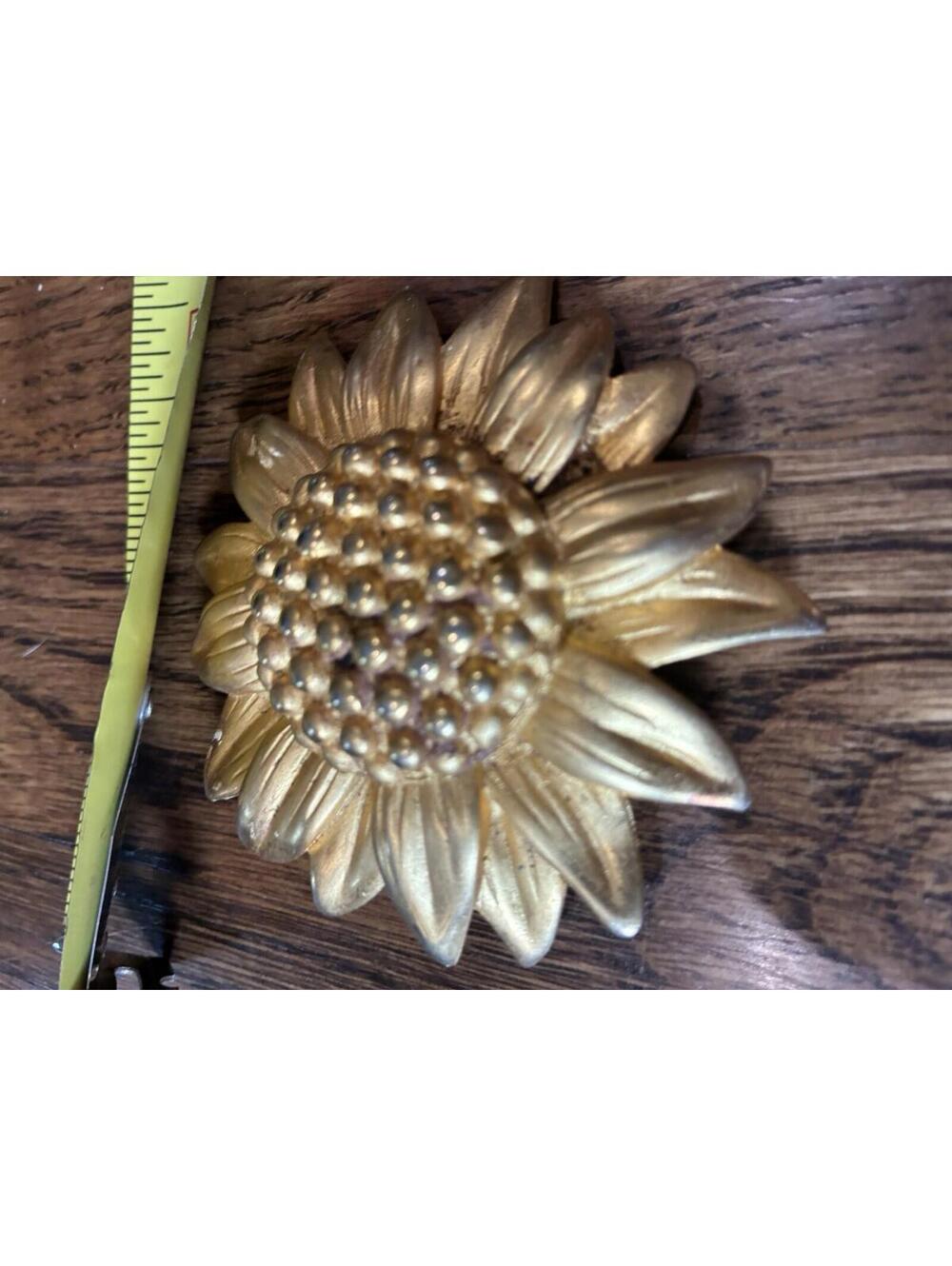 Vintage Sunflower Brooch